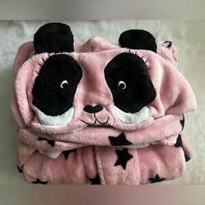 XOXO Pink and White Hooded Robe